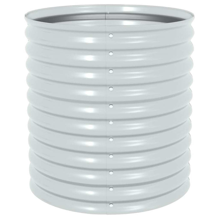 Strat înălțat de grădină argintiu 80x80x81 cm oțel galvanizat - WALTI WALTI