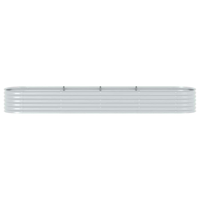 Strat înălțat de grădină argintiu 400x80x44 cm oțel galvanizat - WALTI WALTI