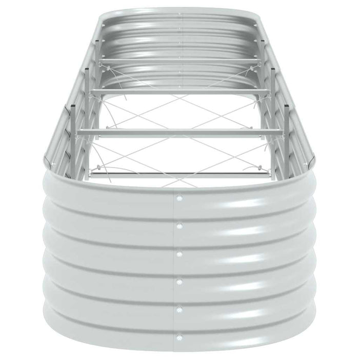 Strat înălțat de grădină argintiu 400x80x44 cm oțel galvanizat - WALTI WALTI