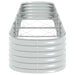 Strat înălțat de grădină argintiu 400x80x44 cm oțel galvanizat - WALTI WALTI