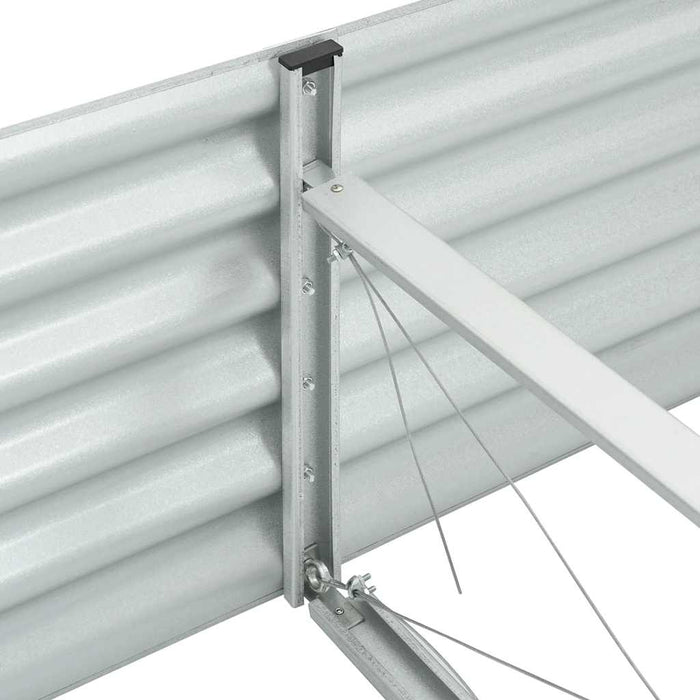 Strat înălțat de grădină argintiu 400x80x44 cm oțel galvanizat - WALTI WALTI