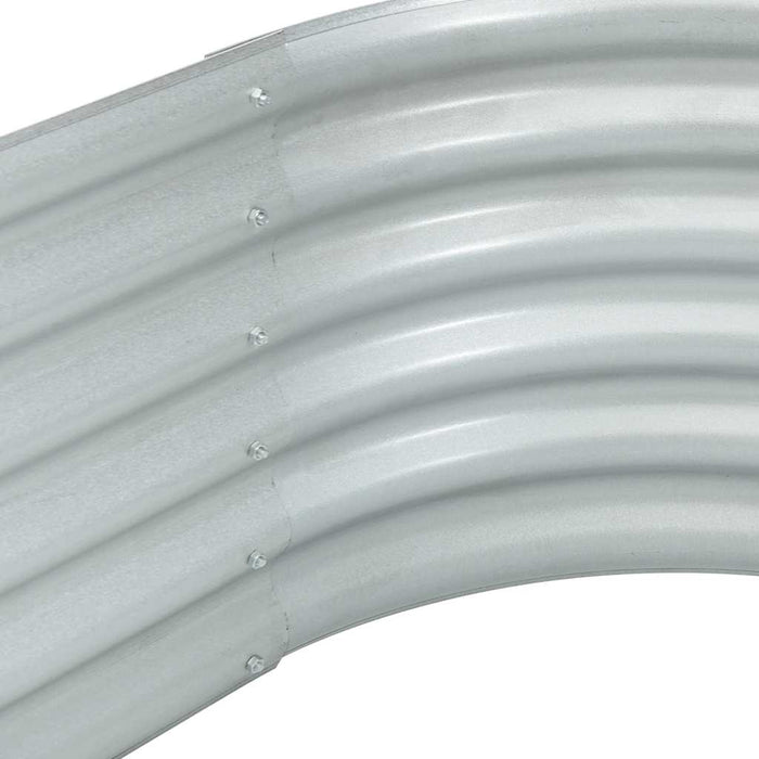 Strat înălțat de grădină argintiu 400x80x44 cm oțel galvanizat - WALTI WALTI