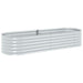 Strat înălțat de grădină argintiu 240x80x44 cm oțel galvanizat - WALTI WALTI