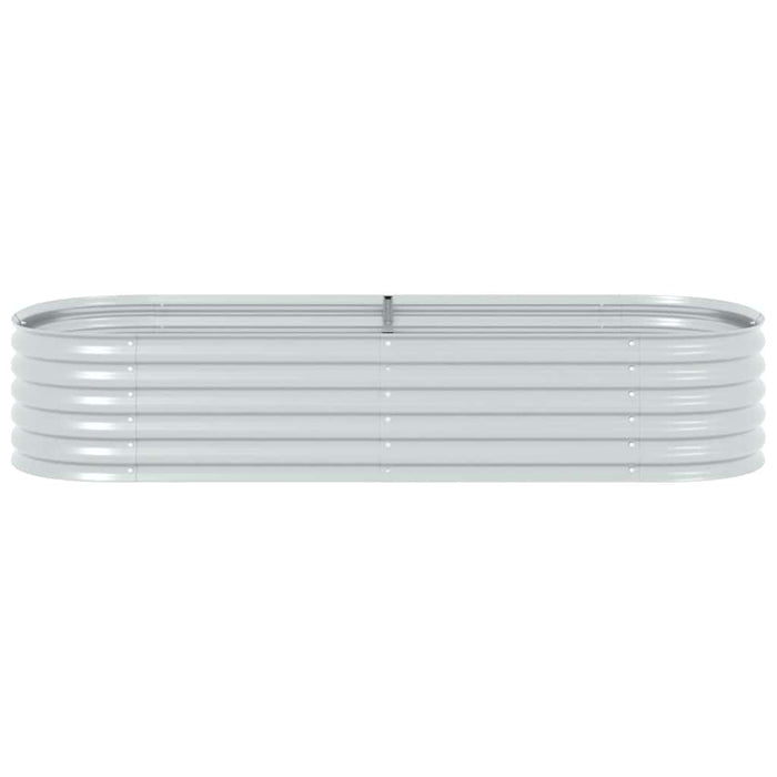 Strat înălțat de grădină argintiu 240x80x44 cm oțel galvanizat - WALTI WALTI