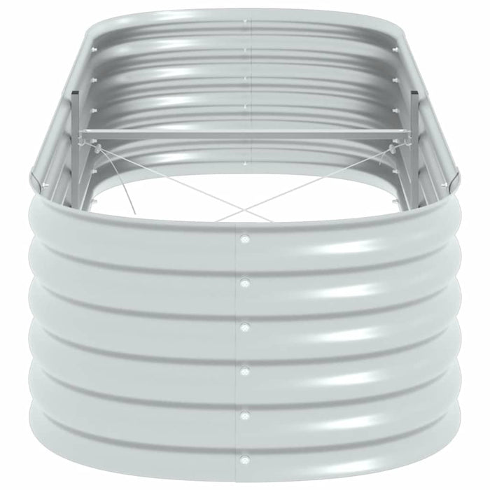 Strat înălțat de grădină argintiu 240x80x44 cm oțel galvanizat - WALTI WALTI