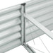 Strat înălțat de grădină argintiu 240x80x44 cm oțel galvanizat - WALTI WALTI