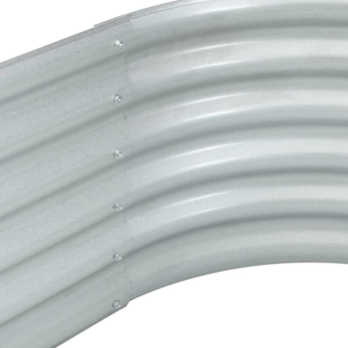 Strat înălțat de grădină argintiu 240x80x44 cm oțel galvanizat - WALTI WALTI