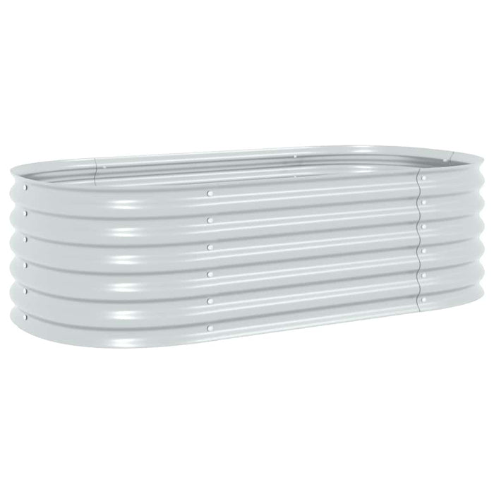 Strat înălțat de grădină argintiu 160x80x44 cm oțel galvanizat - WALTI WALTI