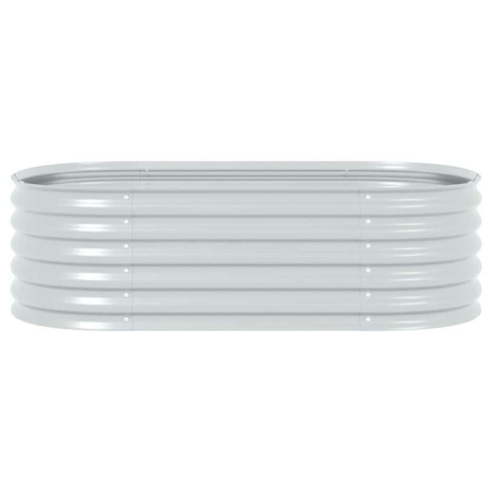 Strat înălțat de grădină argintiu 160x80x44 cm oțel galvanizat - WALTI WALTI