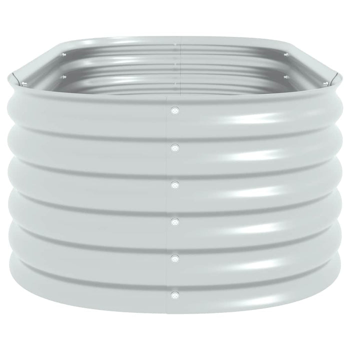 Strat înălțat de grădină argintiu 160x80x44 cm oțel galvanizat - WALTI WALTI