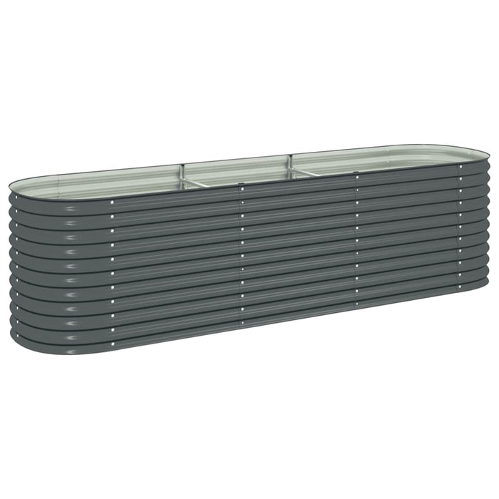 Strat înălțat de grădină, gri, 320 x 80 x 81 cm oțel galvanizat - WALTI WALTI