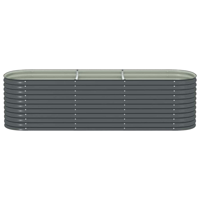 Strat înălțat de grădină, gri, 320 x 80 x 81 cm oțel galvanizat - WALTI WALTI