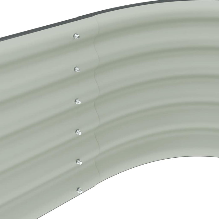 Strat înălțat de grădină, gri, 320x80x44 cm, oțel galvanizat - WALTI WALTI