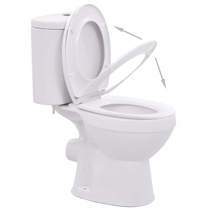 Vas de toaletă cu rezervor, colac silențios, alb, ceramică WALTI