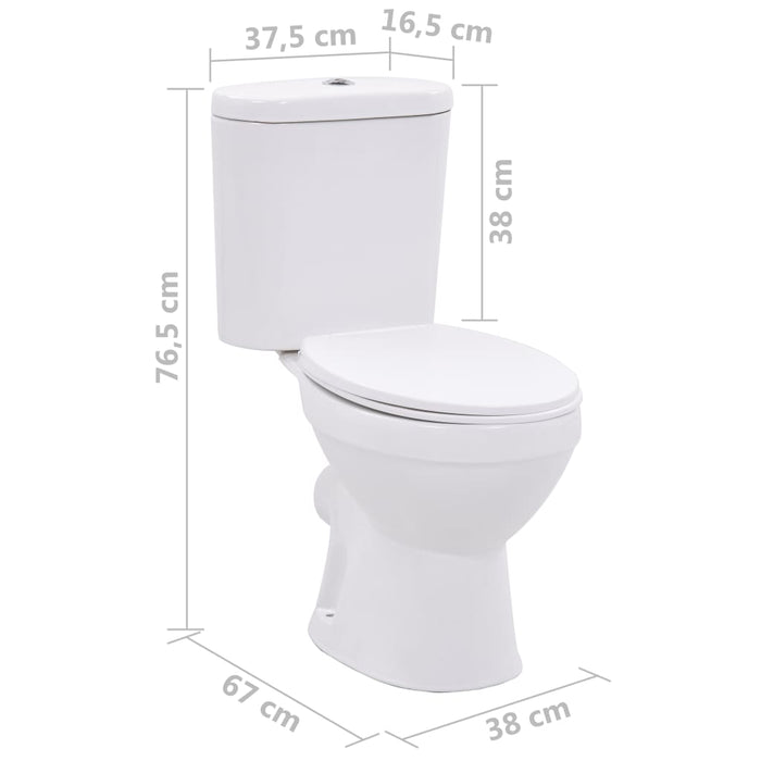Vas de toaletă cu rezervor, colac silențios, alb, ceramică WALTI