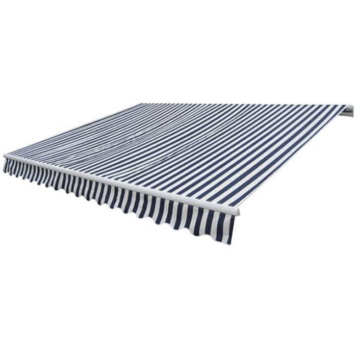 Copertină pliabilă cu acționare manuală, 300 cm, albastru/alb - WALTI WALTI