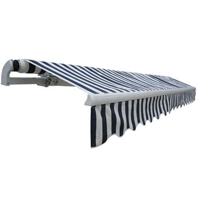 Copertină pliabilă motorizată, 400 cm, albastru/alb - WALTI WALTI