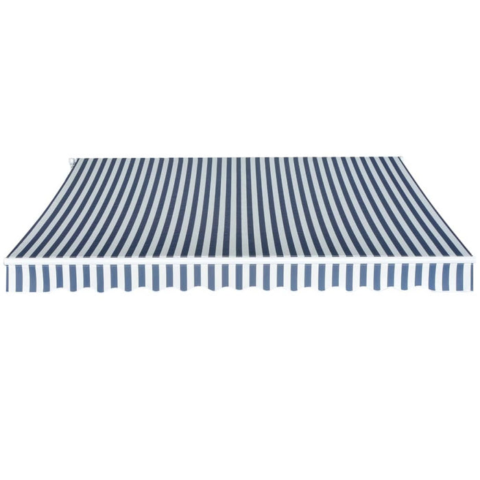 Copertină pliabilă cu acționare manuală, 350 cm, albastru/alb - WALTI WALTI