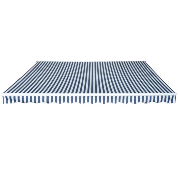 Copertină pliabilă cu acționare manuală, 450 cm, albastru/alb - WALTI WALTI