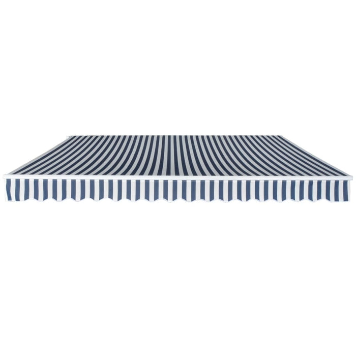Copertină pliabilă cu acționare manuală, albastru/alb, 400 cm - WALTI WALTI