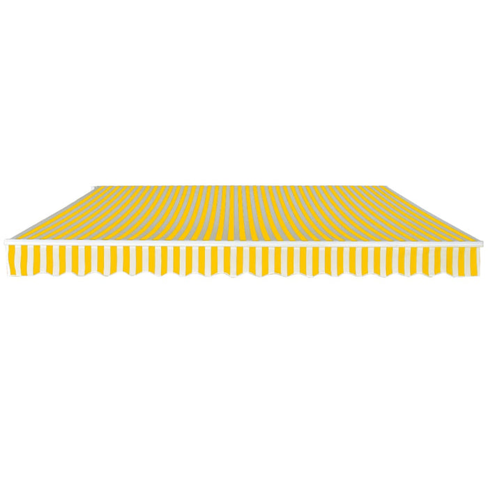 Copertină pliabilă, acționare manuală, 400 cm, galben/alb - WALTI WALTI