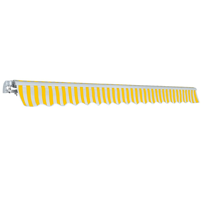 Copertină pliabilă, acționare manuală, 400 cm, galben/alb - WALTI WALTI