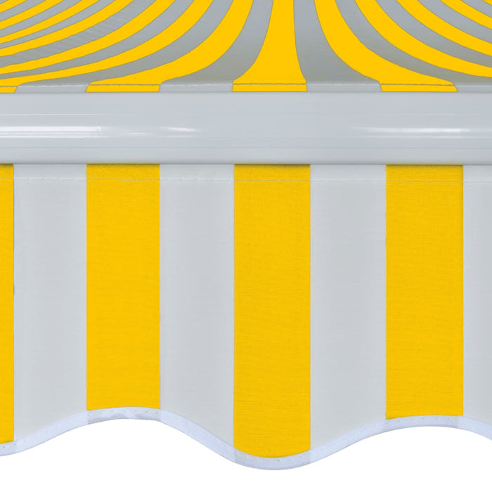 Copertină pliabilă, acționare manuală, 400 cm, galben/alb - WALTI WALTI