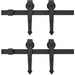 Set piese pentru uși glisante, negru, 2 x 183 cm, oțel - WALTI WALTI
