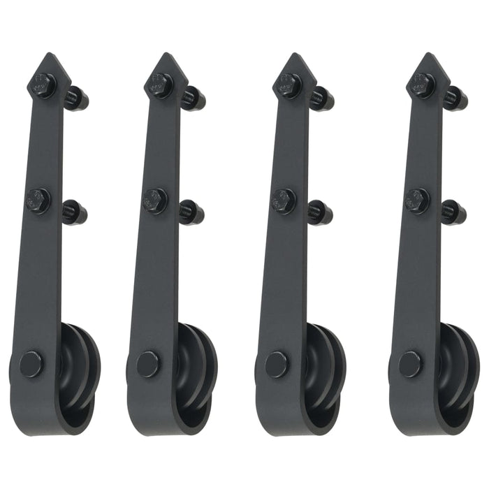 Set piese pentru uși glisante, negru, 2 x 183 cm, oțel - WALTI WALTI