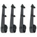 Set piese pentru uși glisante, negru, 2 x 183 cm, oțel - WALTI WALTI