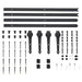 Set piese pentru uși glisante, negru, 2 x 183 cm, oțel - WALTI WALTI