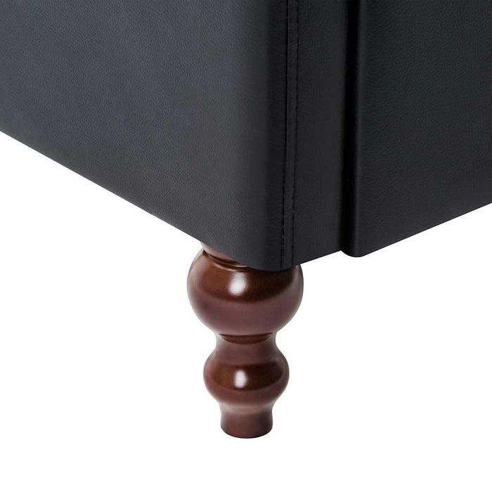 Set canapele, 2 piese, negru, tapițerie din piele artificială WALTI