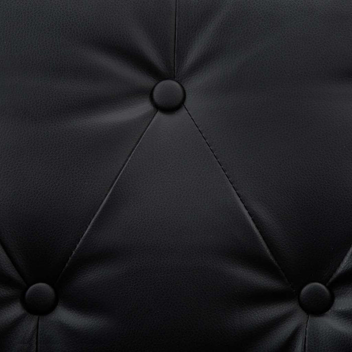 Set canapele, 2 piese, negru, tapițerie din piele artificială WALTI