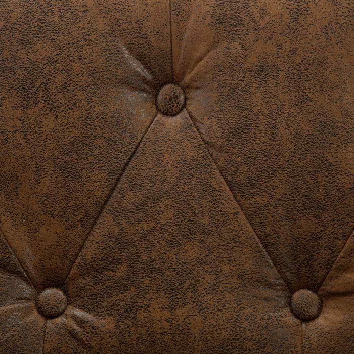 Set canapea Chesterfield, 2 buc., tapițerie aspect velur, maro WALTI
