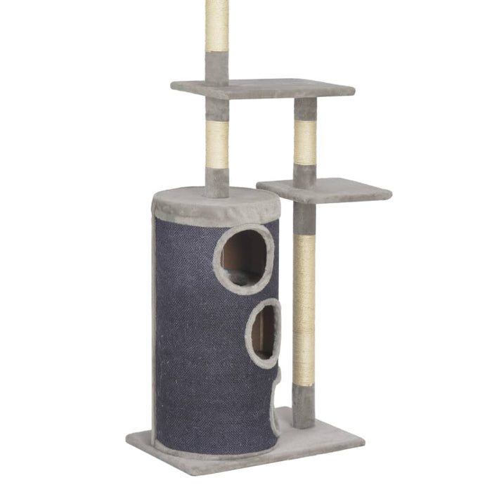 Ansamblu pentru pisici, stâlpi din funie sisal, gri, 260 cm WALTI