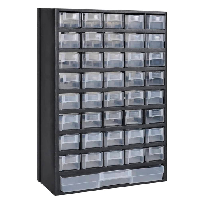 Cutie de depozitare unelte cu 41 sertare, 2 buc, plastic WALTI