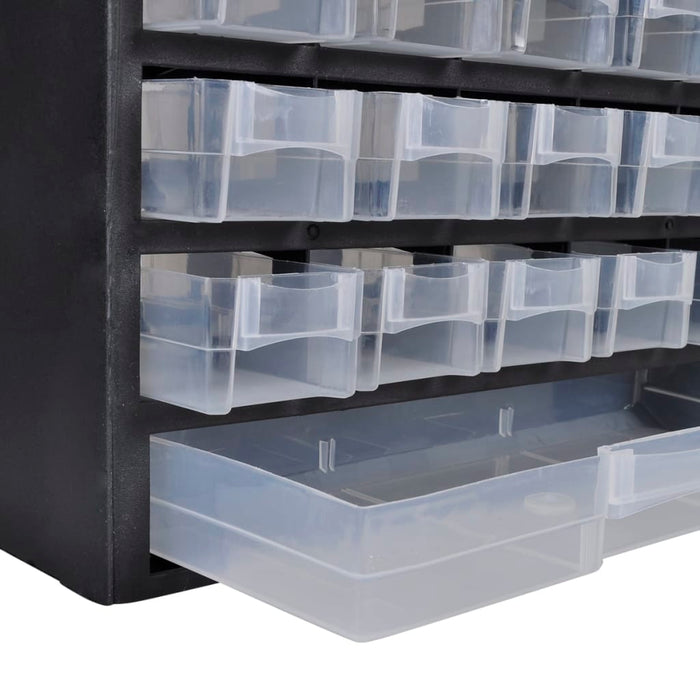 Cutie de depozitare unelte cu 41 sertare, 2 buc, plastic WALTI