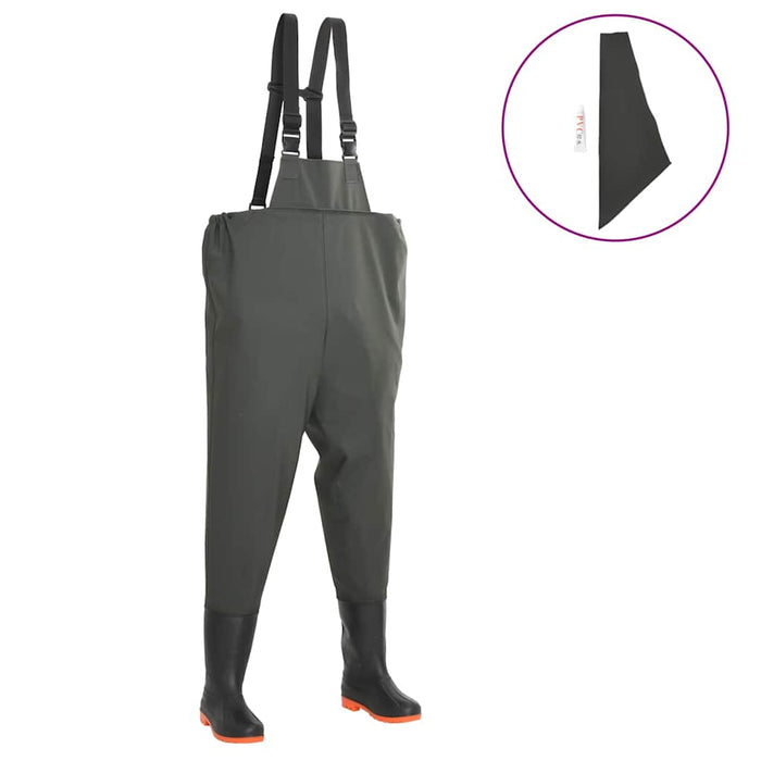 Pantaloni de vânătoare cu cizme, verde, mărime 41 WALTI