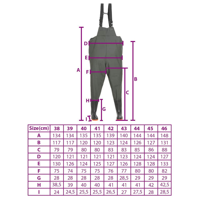 Pantaloni de vânătoare cu cizme, verde, mărime 41 WALTI