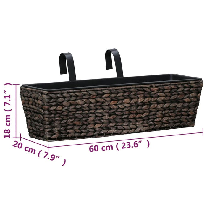 Jardiniere, 2 buc., maro, zambilă de apă - WALTI WALTI