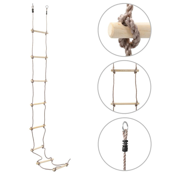 Scară din frânghie pentru copii, 290 cm, lemn - WALTI WALTI