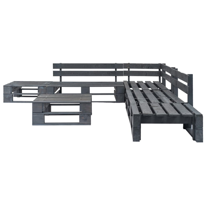 Set mobilier de grădină din paleți perne nisipii 6 piese lemn WALTI