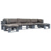 Set mobilier de grădină din paleți cu perne gri, 6 piese, lemn - WALTI WALTI
