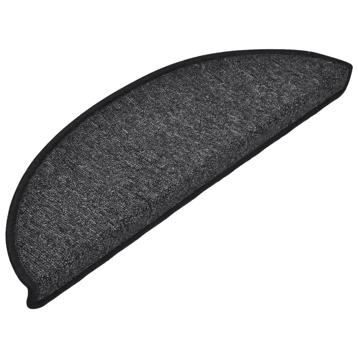 Covorașe pentru scări, 15 buc., 56x17x3 cm, antracit, semirotunde - WALTI WALTI