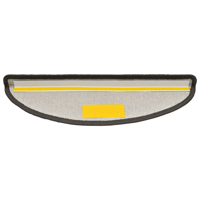Covorașe pentru scări, 15 buc., 56x17x3 cm, gri închis, semirotunde - WALTI WALTI