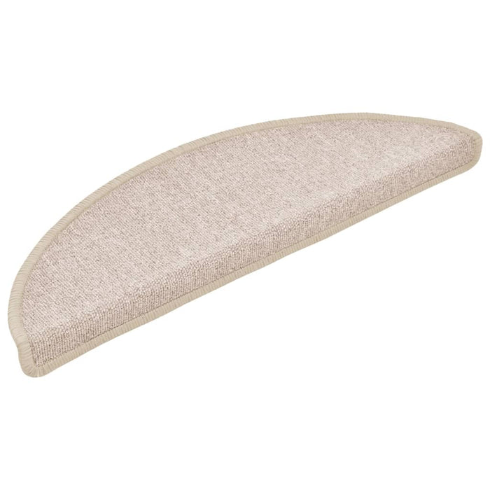 Covorașe pentru scări, 15 buc., 56x17x3 cm, semirotunde, gri taupe - WALTI WALTI