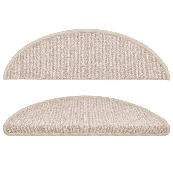 Covorașe pentru scări, 15 buc., 56x17x3 cm, semirotunde, gri taupe - WALTI WALTI