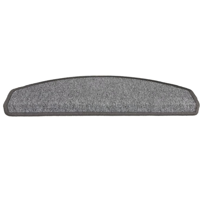 Covorașe pentru scări, 15 buc., 65x24x4 cm, gri închis, semirotunde, mari - WALTI WALTI