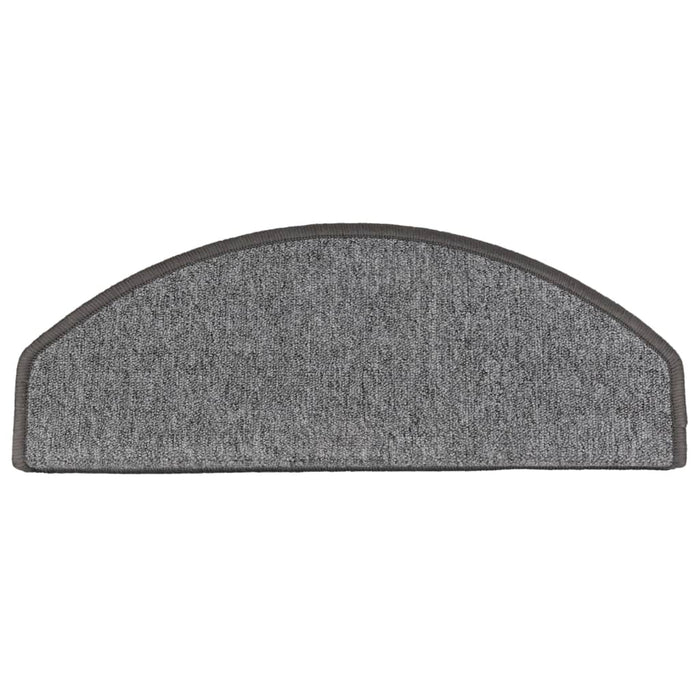 Covorașe pentru scări, 15 buc., 65x24x4 cm, gri închis, semirotunde, mari - WALTI WALTI