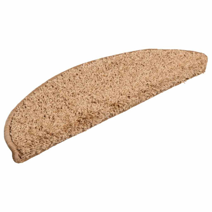 Covorașe pentru scări, 15 buc., 56x17x3 cm, bej, semirotunde - WALTI WALTI